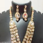 Diamond Raani Haar Necklace Set with Bindi and Earrings