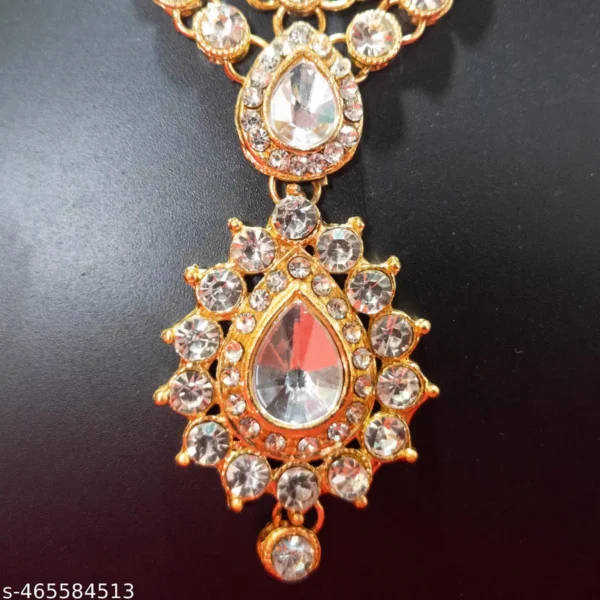 Diamond Raani Haar Necklace Set with Bindi and Earrings