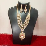 Diamond Raani Haar Necklace Set with Bindi and Earrings